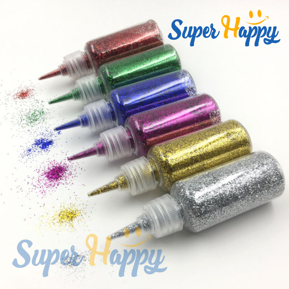 ผงกลิตเตอร์ DIY 50g กากเพชรตกแต่งงานฝีมือ กลิตเตอร์วิ้งละเอียด แต่งเล็บ เรซิ่น งานศิลปะ Handmade สีสดประกายแน่น