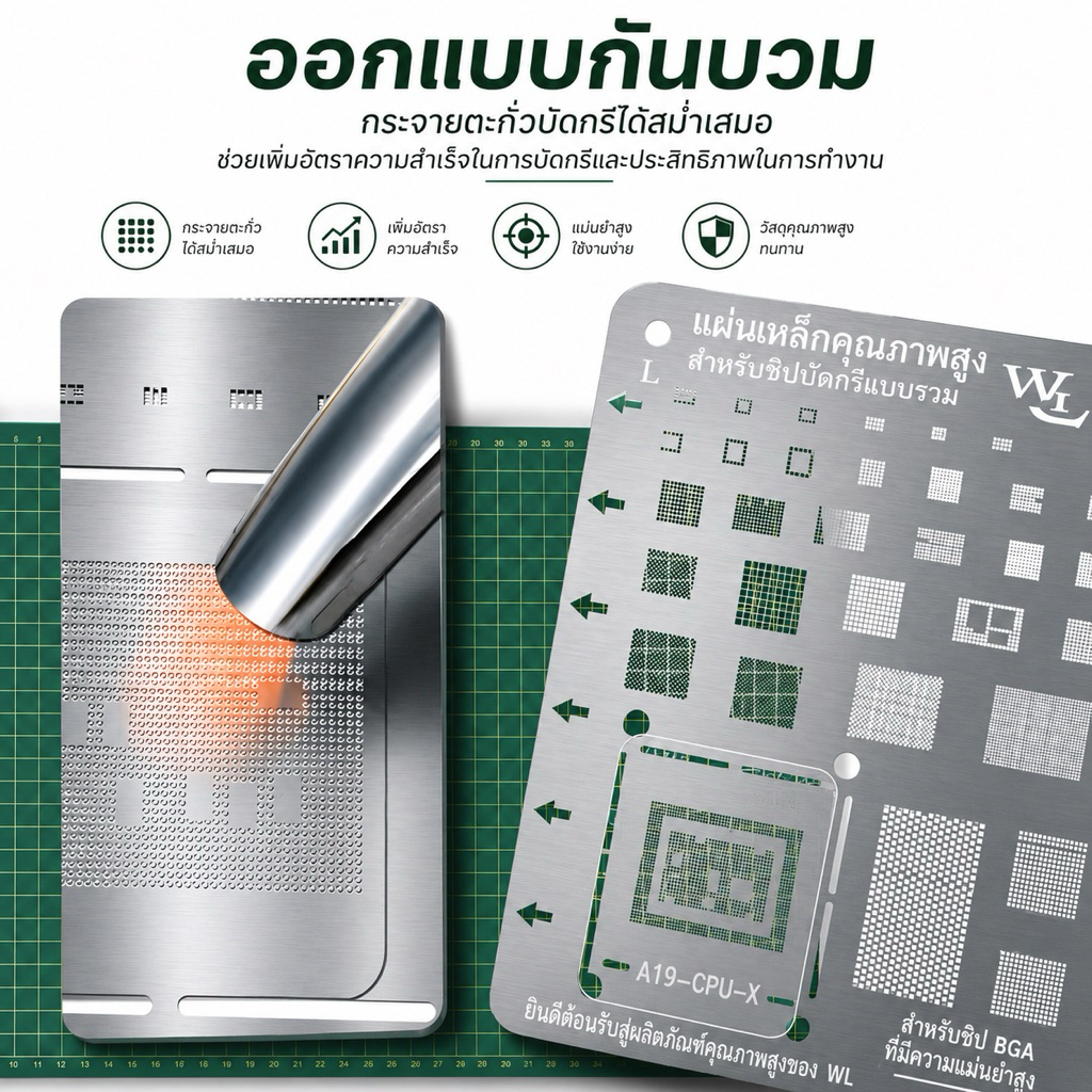 ว.ล ปะเก็นดีบุกป้องกันการระเบิดกระจกป้องกันสีขาวป้องกันลูกดีบุกระเบิด บีจีเอ บัดกรีโทรศัพท์ซ่อมเครื่องมือโดยไม่ต้องสาด
