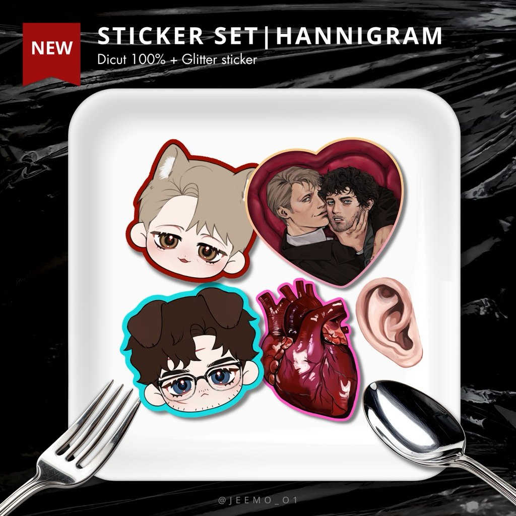 Hannigram Glitter Sticker Set