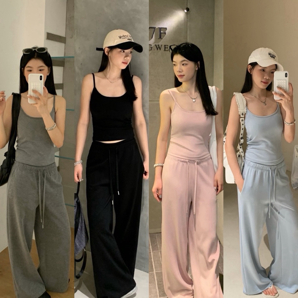 📍พร้อมส่ง📍9863 ชุดเซ็ต 2 ชิ้นสุดคุ้ม (สายเดี่ยว + กางเกงขายาว) ดีเทลแน่น ตอบโจทย์ทั้งวันชิลล์ๆ และวันออกทริป