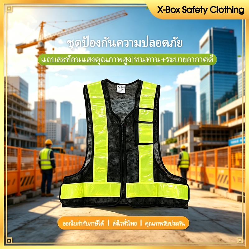 F24เสื้อจราจร เสื้อกั๊กจราจร เสื้อกั๊กสะท้อนแสง,ความปลอดภัยเสื้อกั๊กสะท้อนแสงเห็นได้ชัด Traffic Construction safety vest