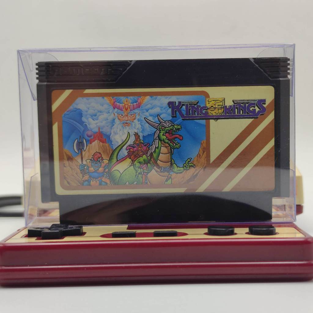 King of Kings [Famicom FC] ตลับแท้ มือสอง เทสแล้ว เล่นได้ ฟรี กล่องพลาสติกใส เพื่อเก็บสะสม