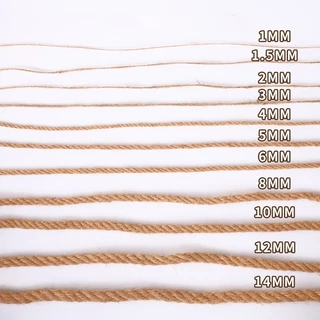 เชือกป่านมะนิลา DIY สำหรับหุ้มเสาเกาแมว มีหลายขนาดความหนา 2/3/4/5 มิลลิเมตร หุ้มเฟอร์นิเจอร์ป้องกันแมวข่วนได้