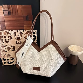 (B-3039)🔥พร้อมส่ง กระเป๋าสะพายไหล่สําหรับผู้หญิง กระเป๋าสาน สไตล์วินเทจคลาสสิค แฟชั่นฤดูใบไม้ผลิง งานดีมาก แฟชั่นมาใหม่