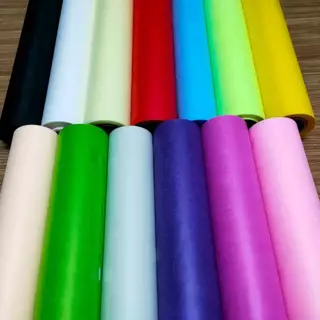 กระดาษสาเกาหลีเนื้อแข็ง แบบม้วน สีสดใส หน้ากว้าง 54cm. ยาว25หลา สำหรับใช้ห่อช่อดอกไม้ ห่อของขวัญ งานประดิษฐ์ต่าง ๆ