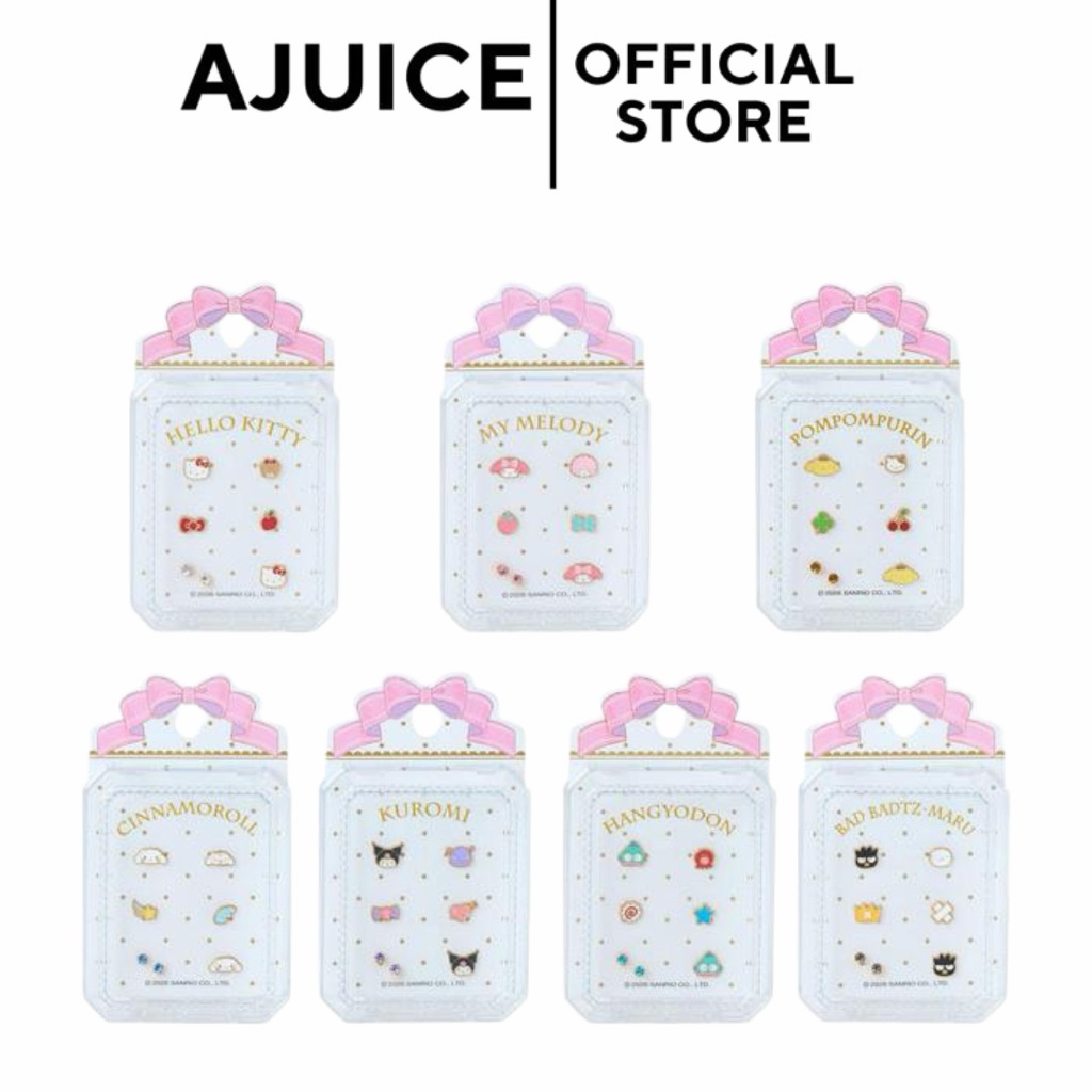 ส่งด่วน 💚🇯🇵ตุ้มหู ต่างหู Sanrio ของแท้ 1 set มี 7ชิ้น
