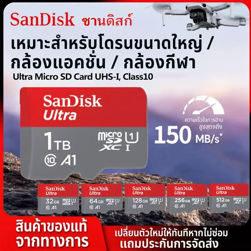 SanDisk Ultra Micro SD Card, Class 10 A1 U1, High Speed MicroSDXC UHS-I Memory Card for Smartphones, Tablets & Cameras