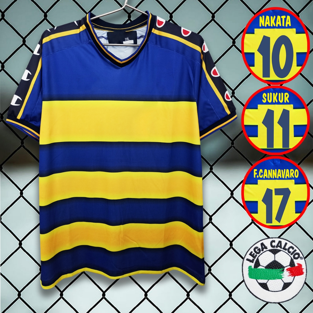 เสื้อบอลวินเทจ ทีม ปาร์ม่า เหย้า ปี2001-02   ไซส์เอเชีย S-2XL #RT0029