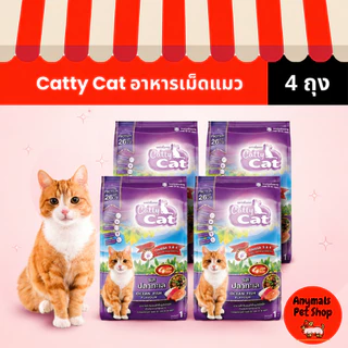(เซต 4 ถุง) (ขนาด 1 kg.) อาหารเม็ดแมว Catty Cat มี 4 รสชาติ