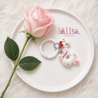 "พวงกุญแจ น้องแมวโดนัทจอมซน (Cat Donut Keychain) น่ารักมุ้งมิ้งที่สุด" alloy dogclips Hm665