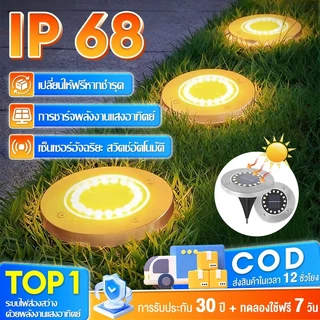 ไฟปักสนาม LED โคมไฟสนามโซล่าเซลล์ โคมไฟตกแต่งสนามหญ้า แต่งสวนทางเดินไฟพลังงานแสงอาทิตย์ ทรงกลม 8 16 20LED แบบวอร์มและขาว
