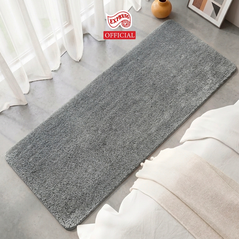 EXPRESS CARPET พรมเช็ดเท้ายาว 50x120cm หนานุ่ม16-30mm พร้อมส่ง พรมขนนุ่มมีกันลื่น ซักได้ แห้งไว