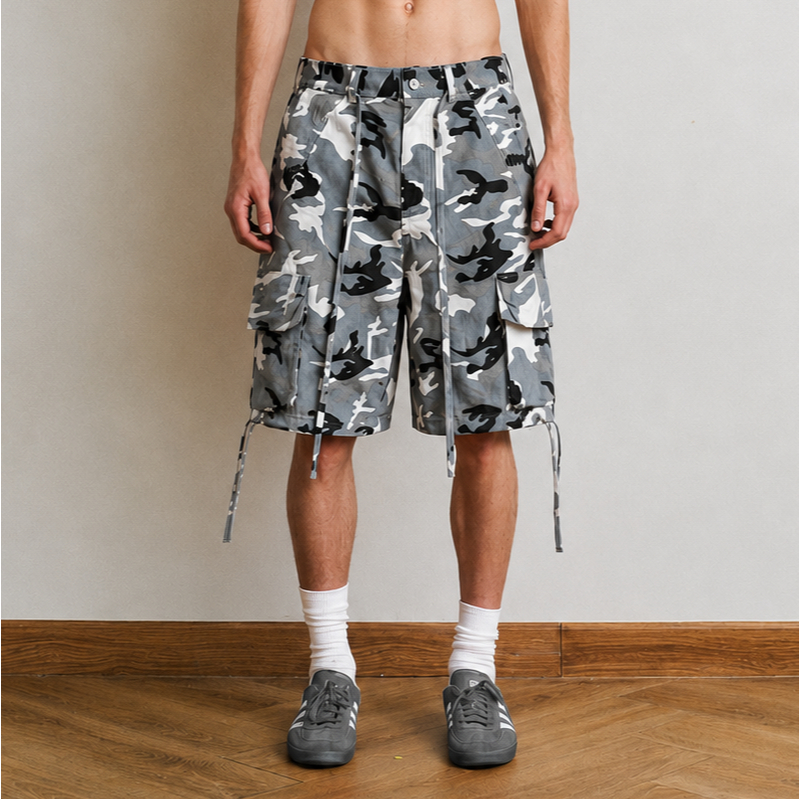 Hunter Studios - กางเกงยีนส์ขาสามส่วน ทรงคาร์โก้ รุ่น Cargo Shorts