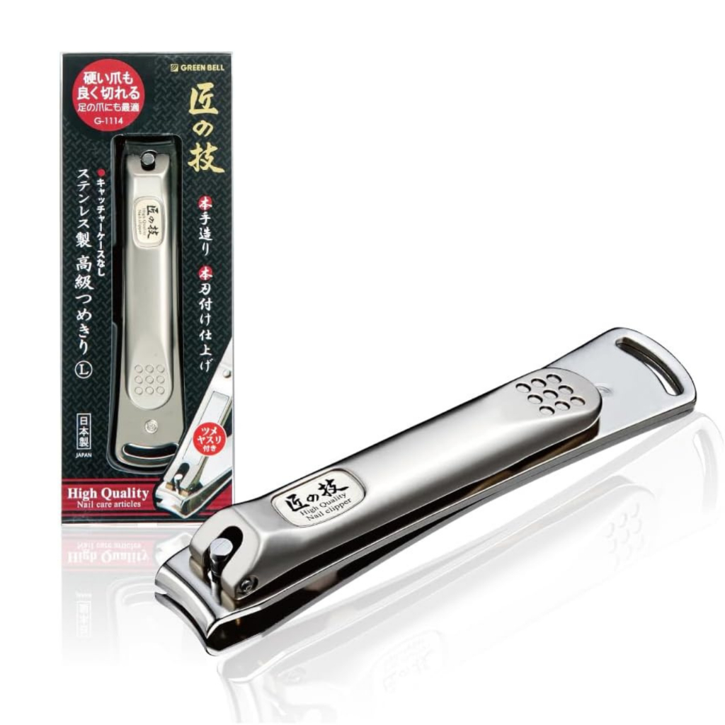 Green Bell G-1114 กรรไกรตัดเล็บสแตนเลส ไซส์ L ซีรีส์ Takumi no Waza แท้ 100% จากญี่ปุ่น มีที่เก็บเศษเล็บ