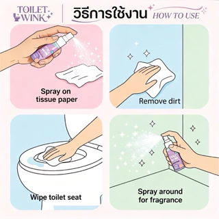 น้ำยาเช็ดฝารองนั่งสุขภัณฑ์และดับกลิ่น (บลูมเฟรช Bloom Fresh)