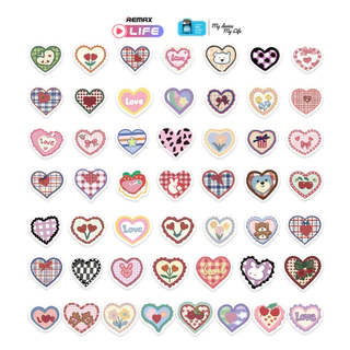 [Gift สินค้าสมนาคุณงดจำหน่าย] Sticker 1 แผ่น รุ่น Heartie สติ้กเกอร์ไดคัท หัวใจ น่ารัก สำหรับตกแต่ง