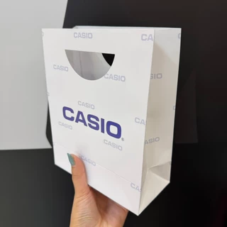 CASIO ถุงกระดาษอย่างดี จำนวน1ใบ สีขาว แบบกึ่งเงา