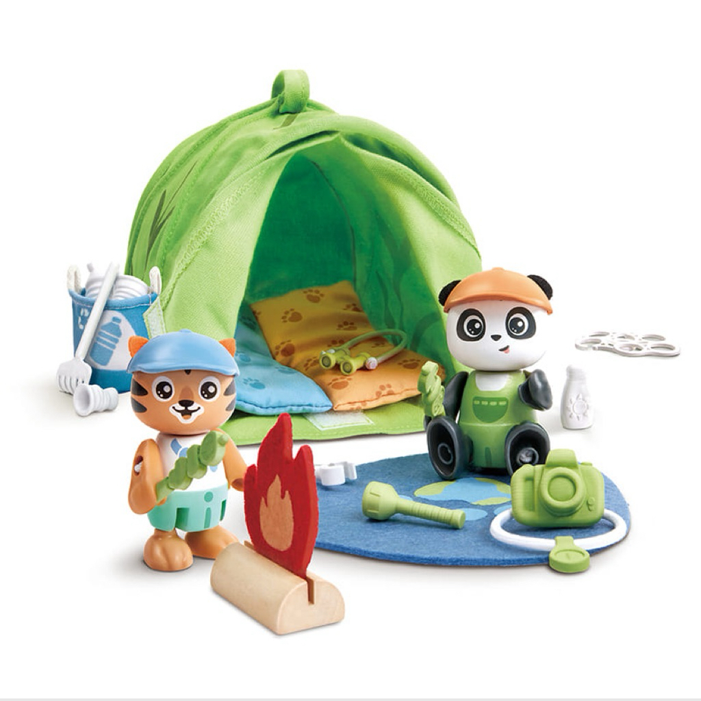 🇩🇪HAPE ของเล่นตุ๊กตา แคมป์ปิ้ง E-co Hape Eco-Camping Playset 3Y+