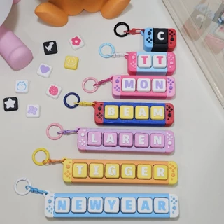 📍สีที่กดเลือกได้มีพร้อมส่ง custom รอ 1-2 วัน📍Nintendo Keychain พวงกุญแจคีย์แคป custom ข้อความได้