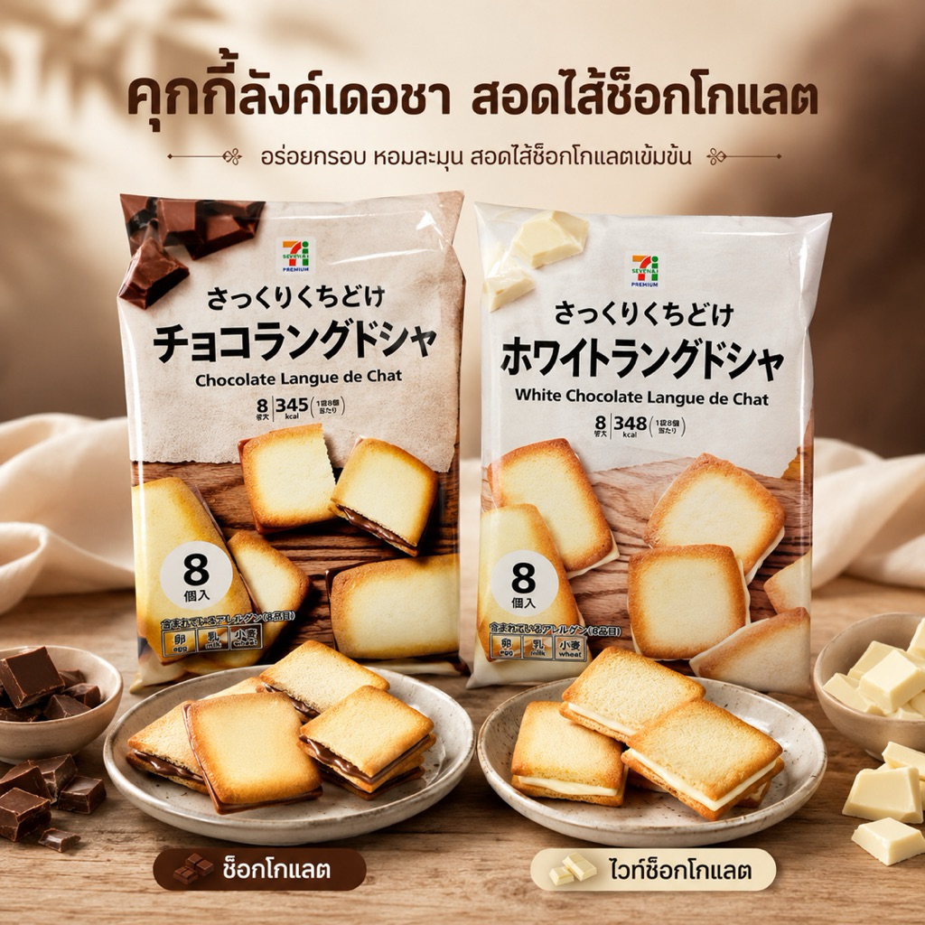 คุกกี้ลิ้นแมว ของฮิต ของอร่อย จากญี่ปุ่น