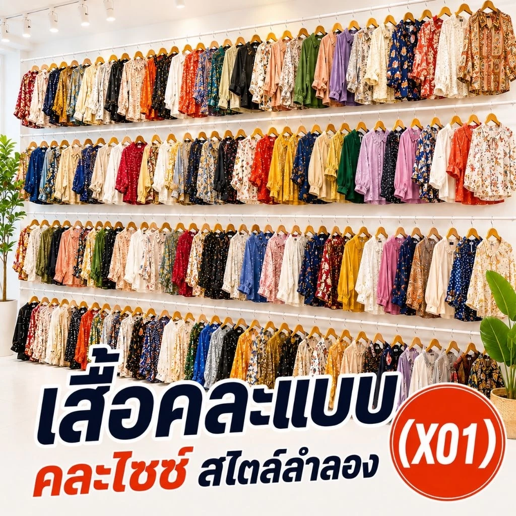 X01🌻รวมแบบเสื้อใส่ลำลอง คละไซส์ 🌻 เสื้อแฟชั่น สาวอวบ โอเวอร์ไซส์ 🌻งานแบรนด์ ผ้าใหม่ ราคาเบาๆ 🌻(XA101)