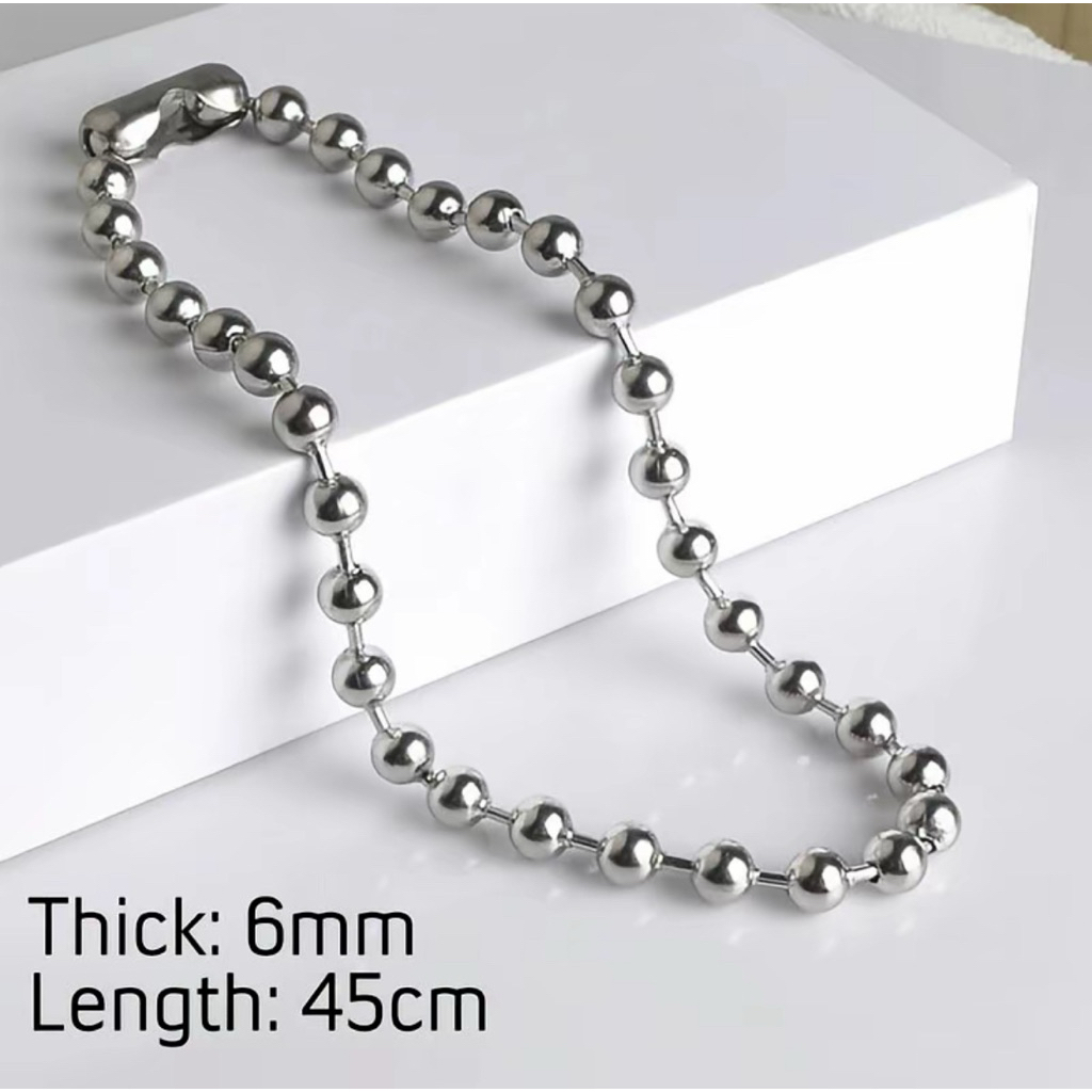 RS01 สร้อยคอ ขนาด 6 mm ยาว 45 cm