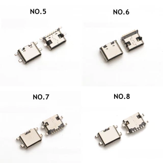100 ชิ้น 10 ขนาด ชุดปลั๊กชาร์จ Type-C 6Pin/16Pin อะไหล่พอร์ตชาร์จมือถือ แถมกล่องเก็บ