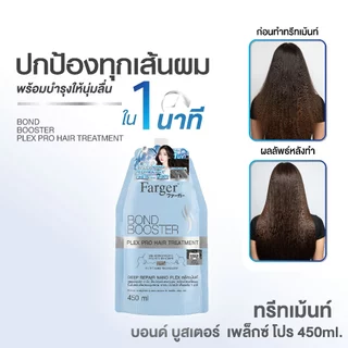 [New] Farger Bond Booster Plex Pro Hair Treatment ทรีทเม้นท์ บำรุงลึก2ชั้น ฟื้นบำรุงพันธะแกนผม เคลือบปิดเกล็ดผม 450 มล.