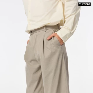 Yuedpao Ultimate Stretch - Men's Pleated Pants (Relaxed Fit) กางเกงสแล็คมีจีบหน้า กางเกงผู้ชาย กางเกงทำงาน ทรงกระบอก