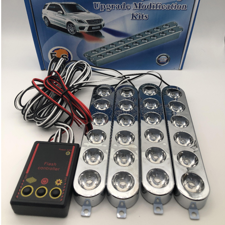 Siren (รุ่นยอดนิยม) รุ่น 826-4 ไฟฉุกเฉิน สำหรับกู้ภัย ไฟไซเรน 6 ดวง 4ช่อ 12V เลือกสีได้เลย