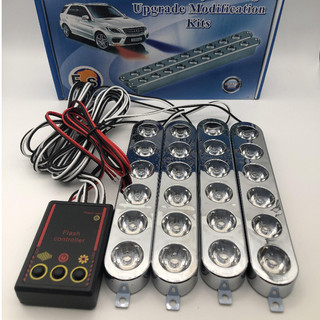 Siren (รุ่นยอดนิยม) รุ่น 826-4 ไฟฉุกเฉิน สำหรับกู้ภัย ไฟไซเรน 6 ดวง 4ช่อ 12V เลือกสีได้เลย