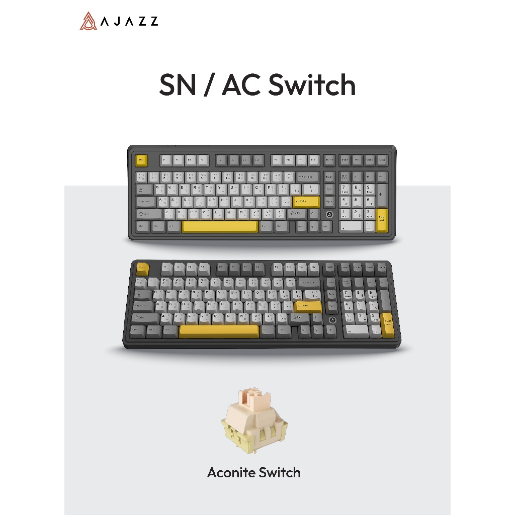 คีย์บอร์ดเกมมิ่ง Ajazz AK980 V2 Gasket Tri-Mod Mechanical Keyboard รับประกัน 1 ปี