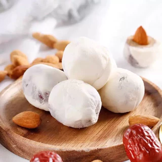 พุทรานมชีสสอดไส้อัลมอนด์ หอมนมชีส เคี้ยวหนึบ 500g บรรจุ 1 ถุง พร้อมส่งในไทย ซีลแยกทุกลูก