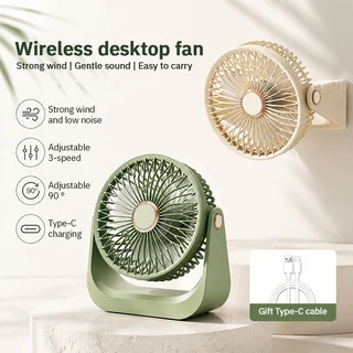 Desktop fan, mini fan, USB charging, wind power increased by 3 times, 6000mAh large capacity battery, small desktop fan.
