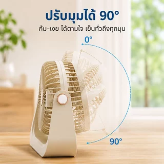 Desktop fan, mini fan, USB charging, wind power increased by 3 times, 6000mAh large capacity battery, small desktop fan.