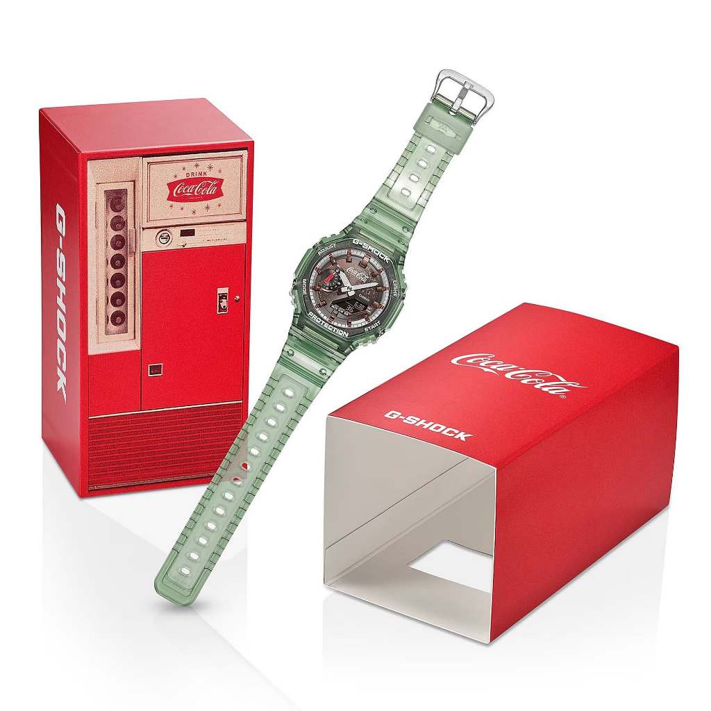 Casio G-SHOCK x Coca-Cola GA-2100CC-3A,GA-2100CC เพื่อเฉลิมฉลอง 140 ปีของ Coca-Cola ประกันศูนย์