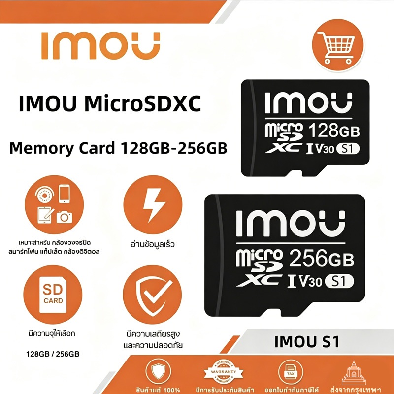 IMOU Micro SD Card เมมโมรี่การ์ด 32GB-2TB การ์ดหน่วยความจำ คุณภาพสูง
