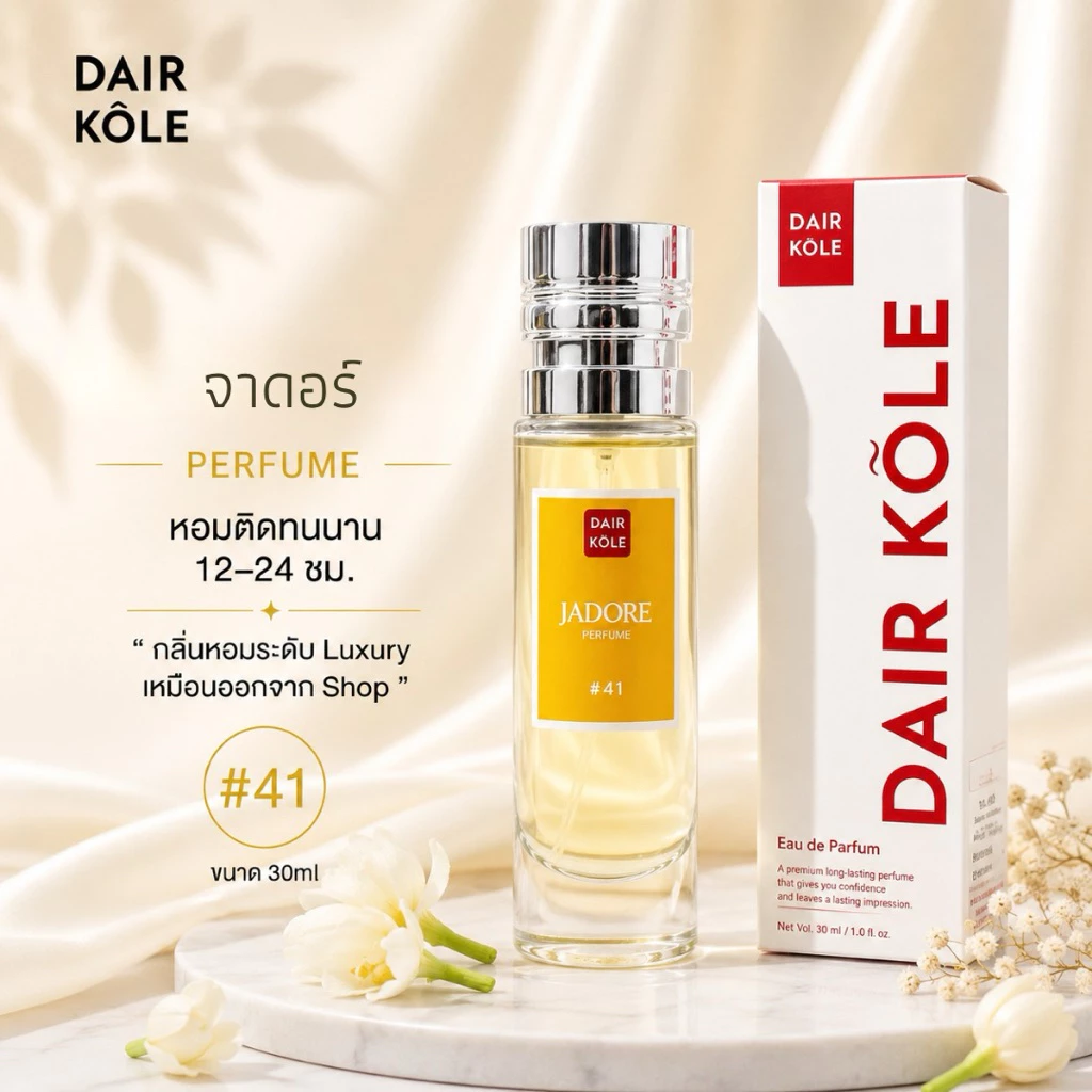 🔥กลิ่นShopแท้🔥น้ำหอมDAIR KOLE #41 D.JD ติดทน12-24ชม. #น้ำหอมผู้หญิง #น้ำหอม #ติดทนนาน #น้ำหอมติดทน #DKPEFUME #DK