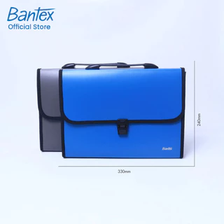 Bantex กระเป๋าใส่เอกสาร แฟ้มเก็บเอกสาร ขนาดA4 มี 13ช่องภายใน พร้อมหูหิ้วและล็อค กันน้ำ file folder