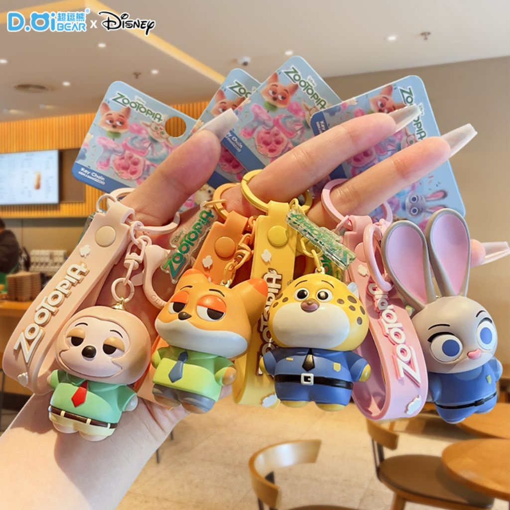 [ลิขสิทธิ์แท้] พวงกุญแจ Zootopia ซูโทเปีย พวงกุญแจตุ๊กตา จูดี้ นิก แฟลช ห้อยกระเป๋านักเรียน ของขวัญน่ารัก