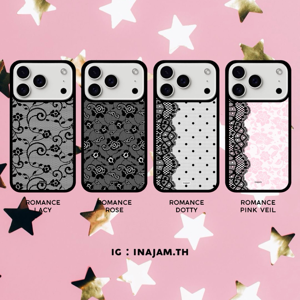 เคสไอโฟนลายลูกไม้แบรนด์ Inajam Collection Romance