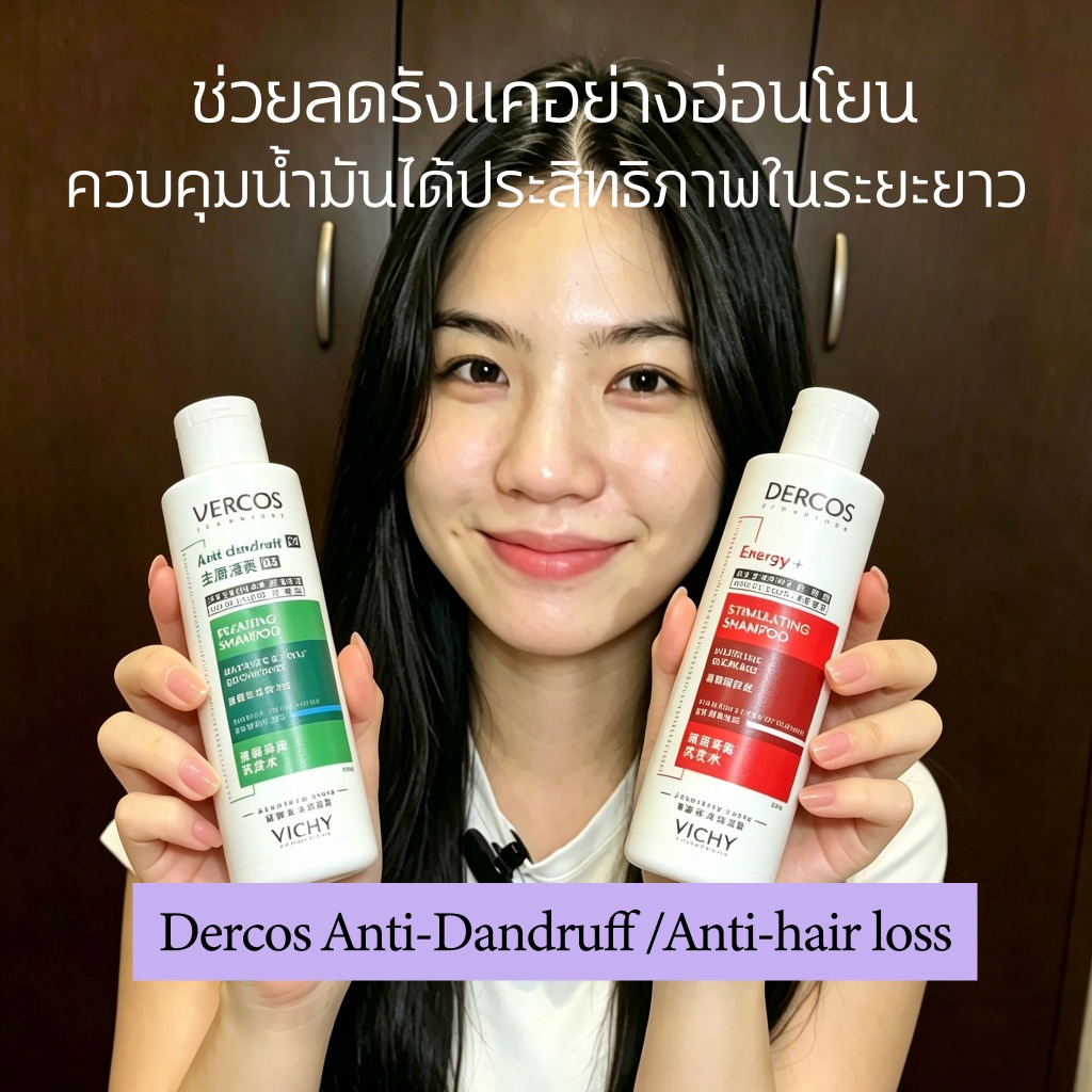 🔥แท้💯% ฉลากไทย วิชี่ แชมพูขจัดรังแค /ลดผมขาดหลุดร่วง 200มล. VICHY DERCOS ANTI-DANDRUFF / Aminexil Anti-hair loss SHAMPOO