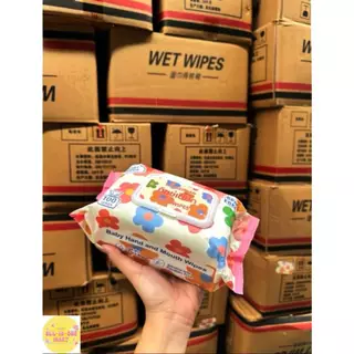 ( 5แถม 5 ) ทิชชู่เปียก ฺBaby Wipes ห่อใหญ่ 100 แผ่น หนัก700กรัม แผ่นใหญ่หนานุ่ม ลายดอกไม้ ผ้าเช็ดทำความสะอาดอเนกประสงค์