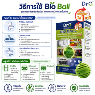 Dr.G Bio Ball 10ลูก จุลินทรีย์ดับกลิ่น ห้องน้ำ ตู้เย็น รถยนต์ By Pico Alive