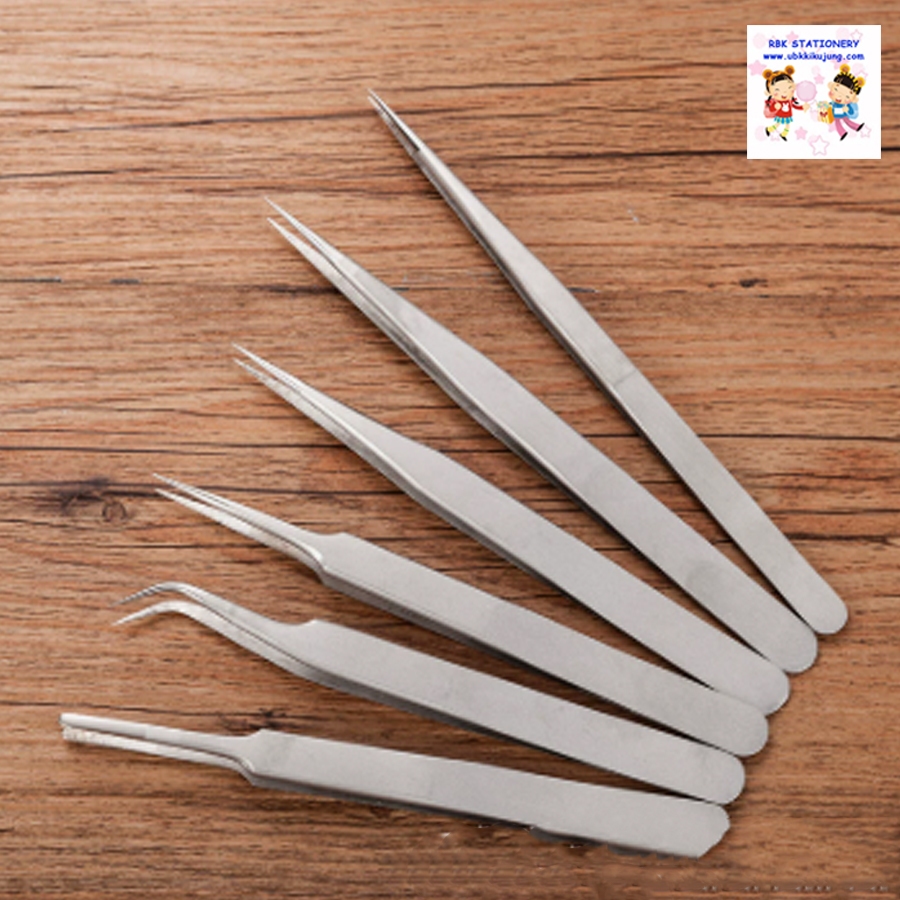 ฟอเซป ที่คีบสติ๊กเกอร์ แหนบ แบบสแตนเลส ปากแหลม อุปกรณ์ DIY