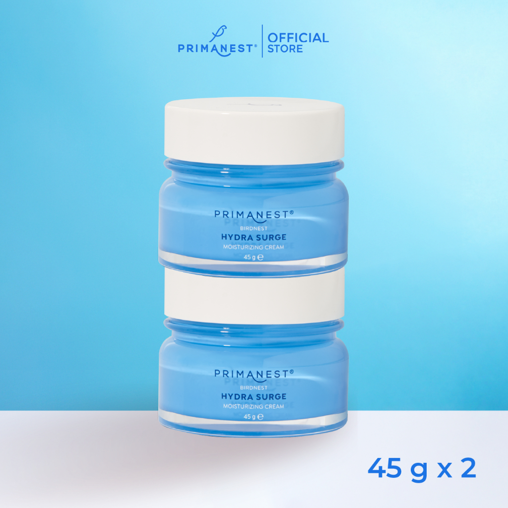 [แพ็คคู่] PrimaNest Birdnest Hydra Surge Moisturizing Cream 45 g พรีมาเนสท์ ไฮดรา เสิร์จ มอยเจอร์ไรซิ่ง ครีม