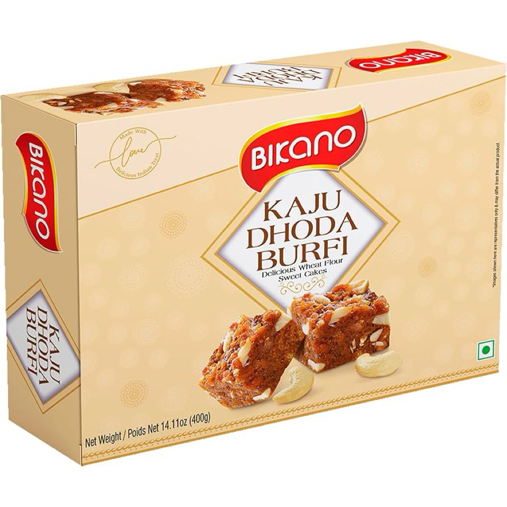Bikano Kaju(Cashew Nuts) Dhoda Burfi 400g - Dodo Bafi Indian Sweets