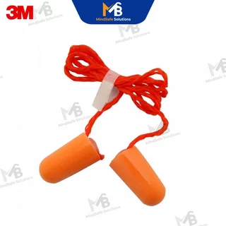 3M 1110 รุ่นมีสาย Earplugs ปลั๊กอุดหูลดเสียง โฟมอุดหู เบา นิ่มไม่เจ็บหู ลดเสียงได้ดี