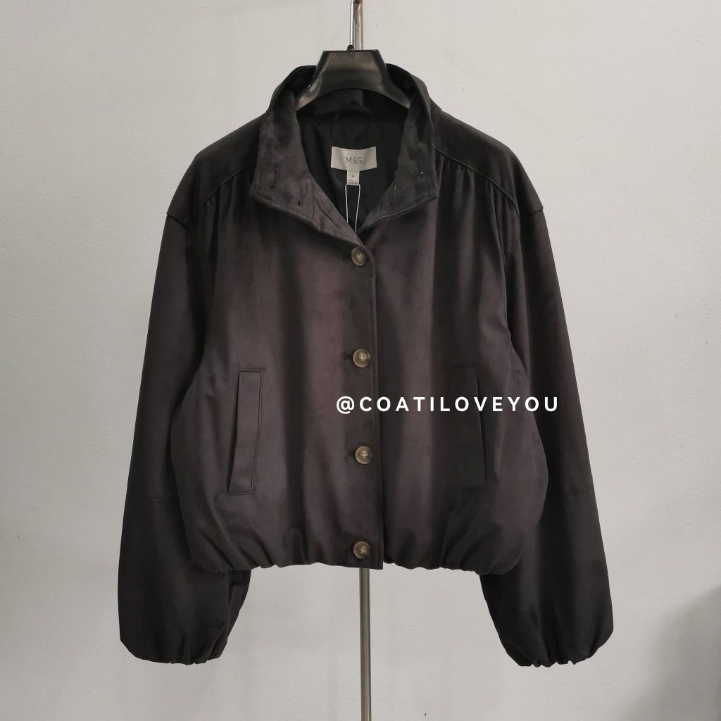 M&S FAUX​ SUEDE​ BOMBER​ JACKET​