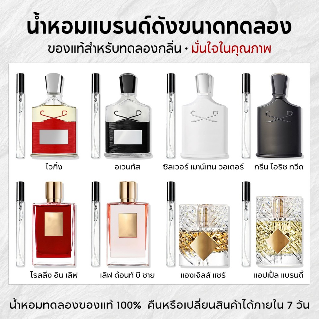 【พร้อมส่ง✈】แท้💯% Silver Mountain Water & Aventus & Apple Brandy EDP 2ml/5ml/10ml น้ำหอมยูนิเซ็กซ์ น้ำหอมแบบพกพา
